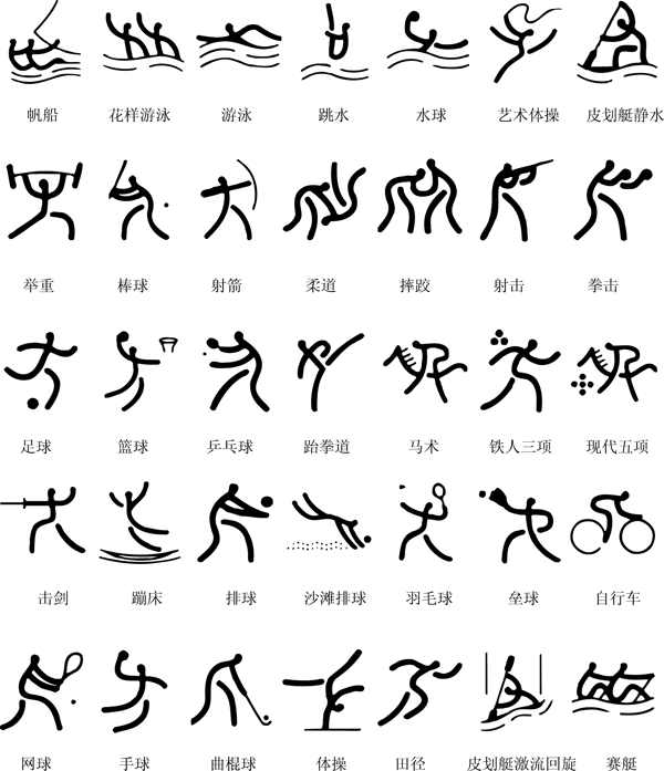 2008奥运会篆书图