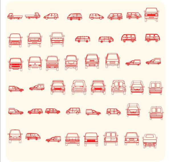 汽車貨車正面背面圖標