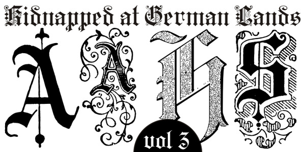 在德国的土地三字体被绑架
