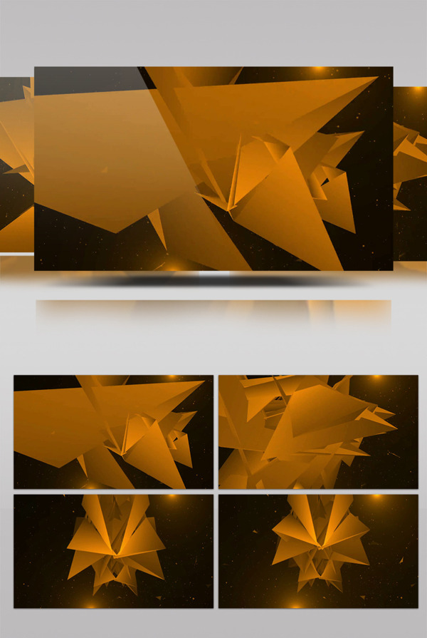 黄色折纸动态视频素材