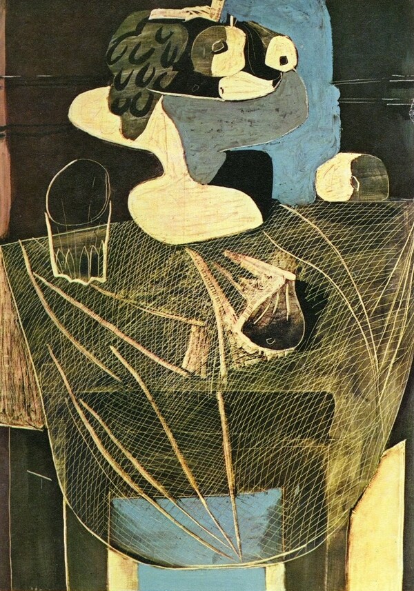 1925Naturemorteaufiletdep鍧坔e西班牙画家巴勃罗毕加索抽象油画人物人体油画装饰画