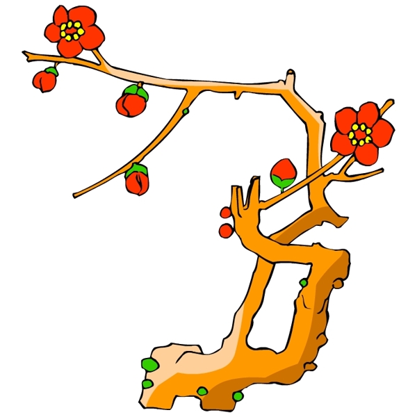 樹木古典插畫