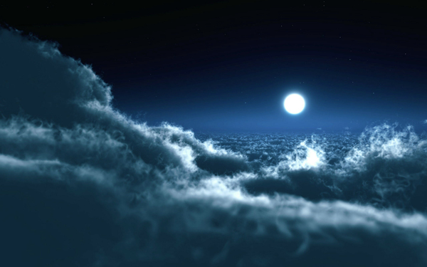 摄影风景天空月亮白云太空