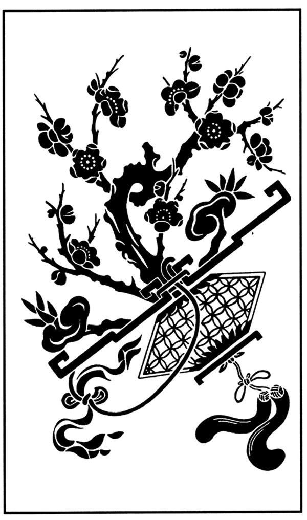花鳥(niǎo)圖案?jìng)鹘y(tǒng)裝飾0172