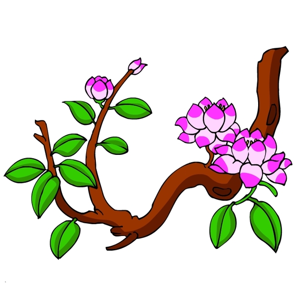 花卉古典插畫