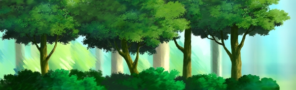 动画背景树丛图片