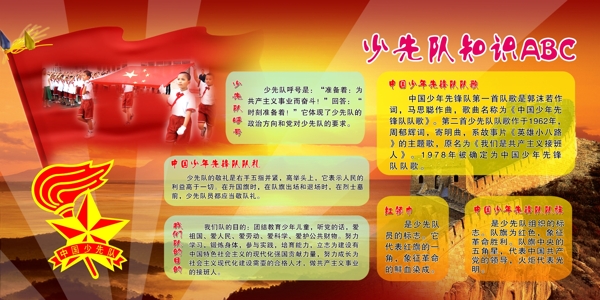 少先隊少先隊展板六十周年少先隊知識少先隊隊微