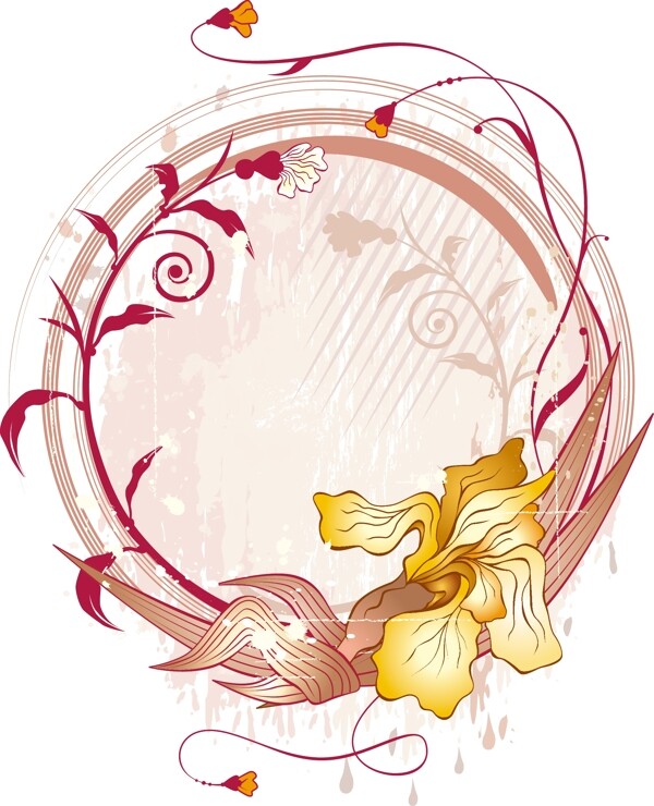 歐美花紋4447矢量EPS