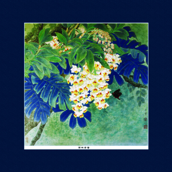 植物鲜花油画背景图片