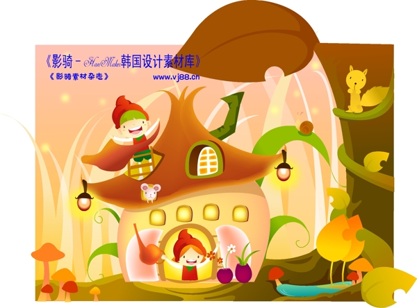 兒童生活矢量卡通人物AI0492
