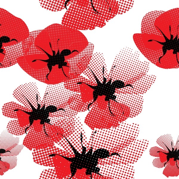 時(shí)尚花卉矢量素材1