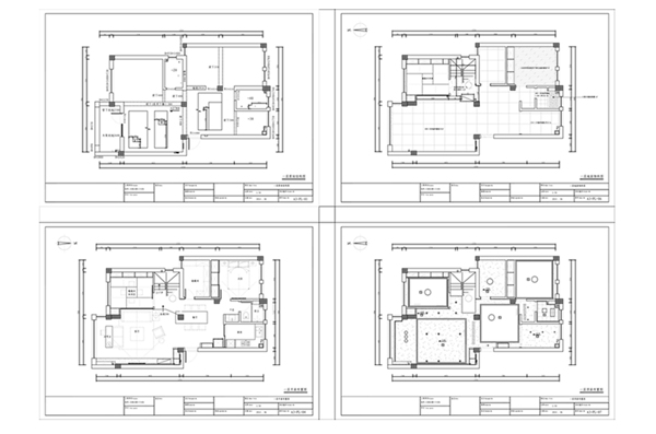 小高层三室两厅CAD施工图纸