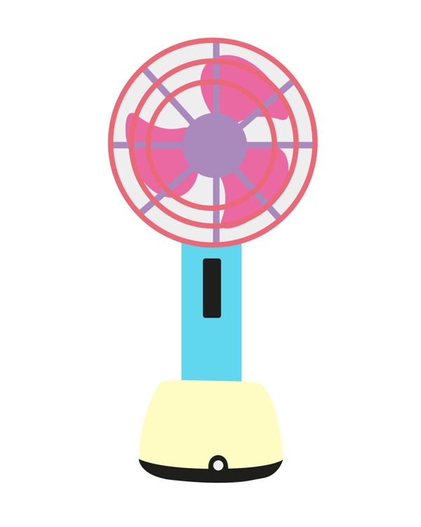 卡通粉色电扇