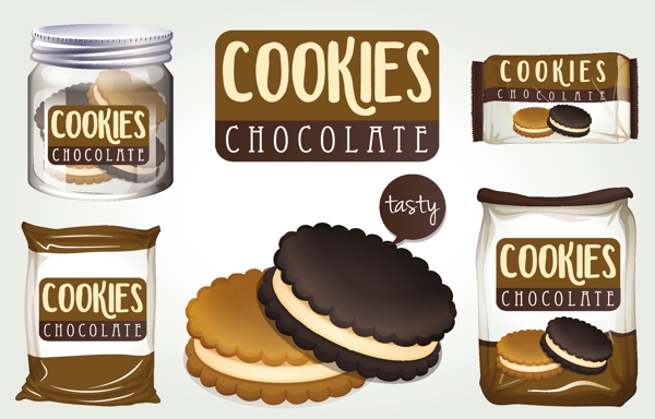 巧克力饼干不同包装说明
