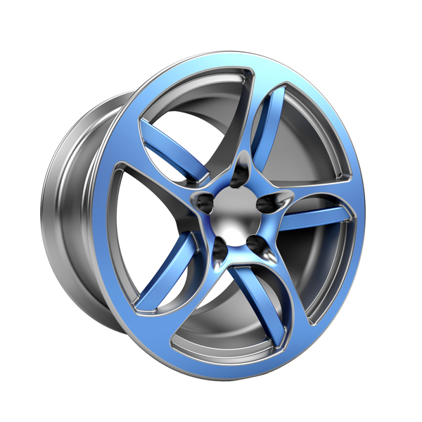蓝色轮毂模型图片