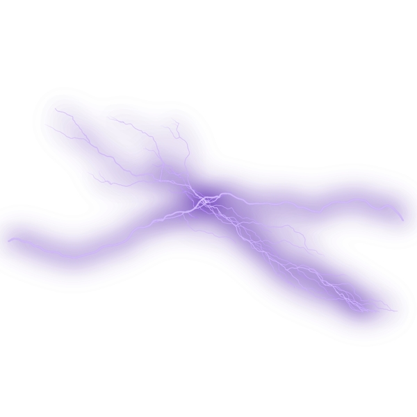 紫色闪电雷电效果PNG