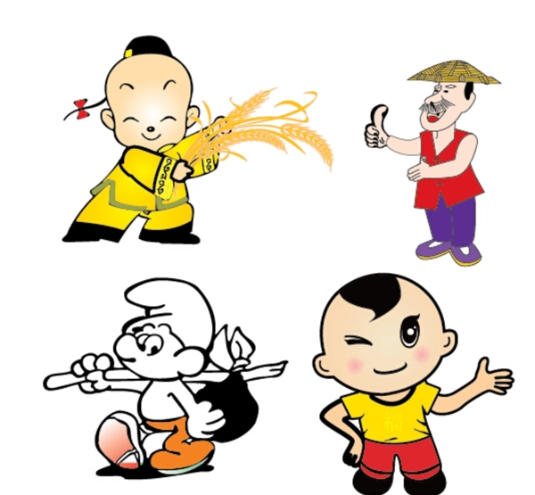 卡通人素材平面圖圖片