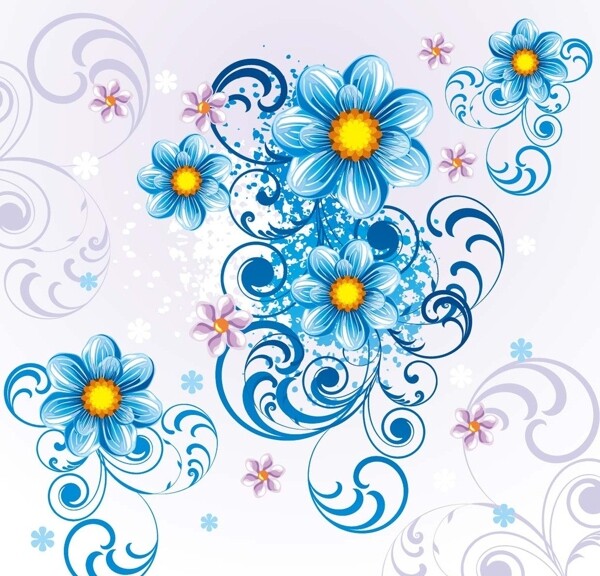 蓝卷叶菊花图片