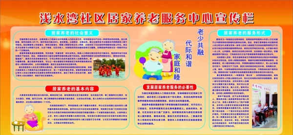 社區(qū)居家養(yǎng)老展板