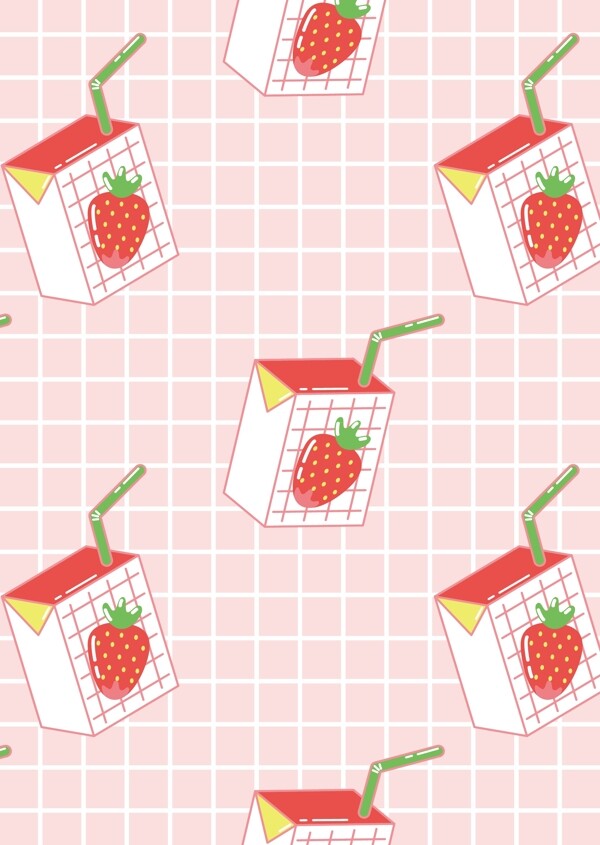 草莓卡通水果儿童矢量