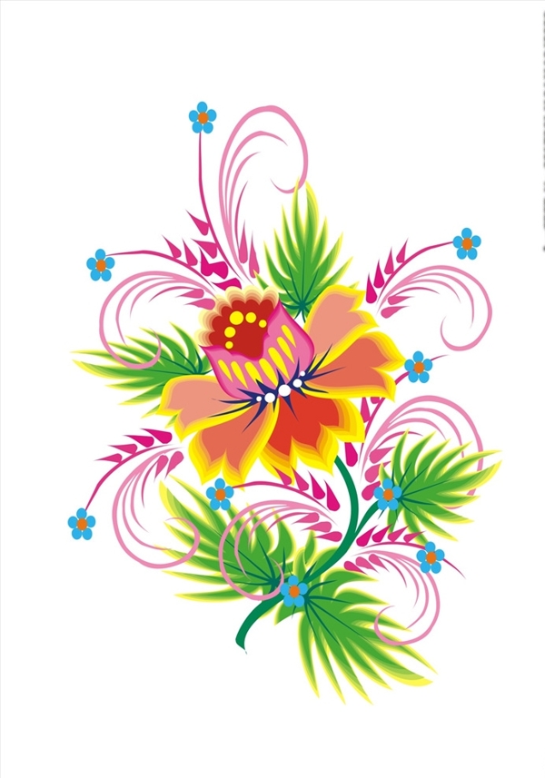 花朵花卉矢量圖下載