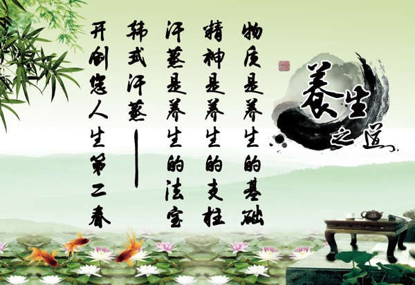 養(yǎng)生之道韓式汗蒸展板圖片