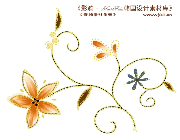 花紋花朵裝飾修飾HanMaker韓國設計素材庫