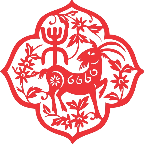 羊年剪紙
