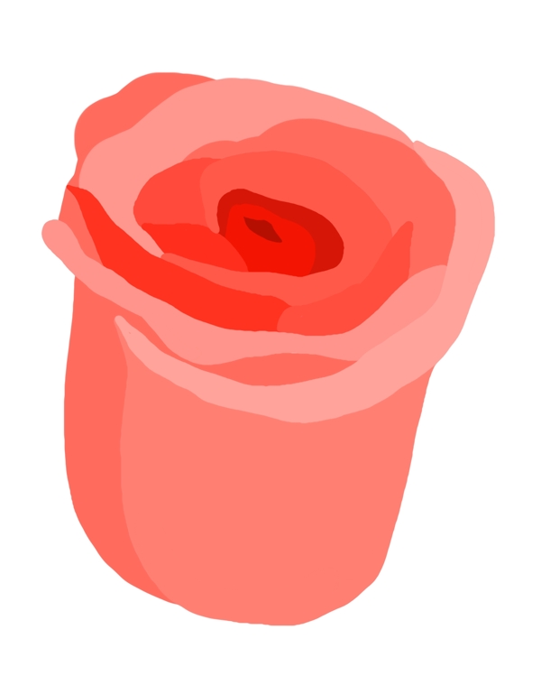 玫瑰花朵卡通插画