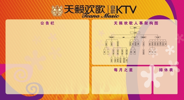 天籁欢歌KTV公告栏宣传栏图片