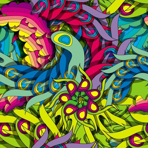 無縫花紋圖片