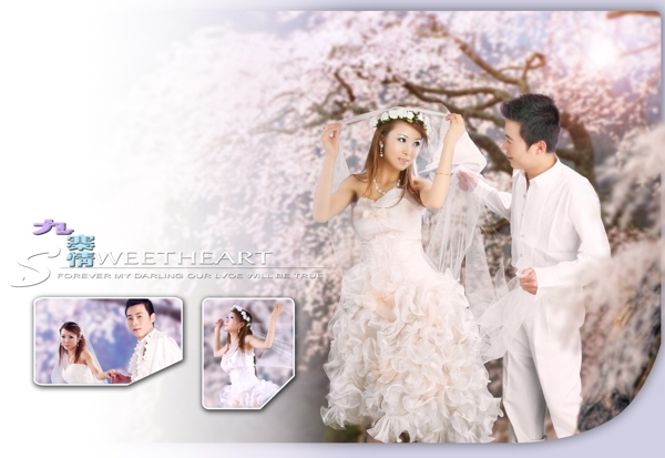 浪漫情侶清新風(fēng)格婚紗模板