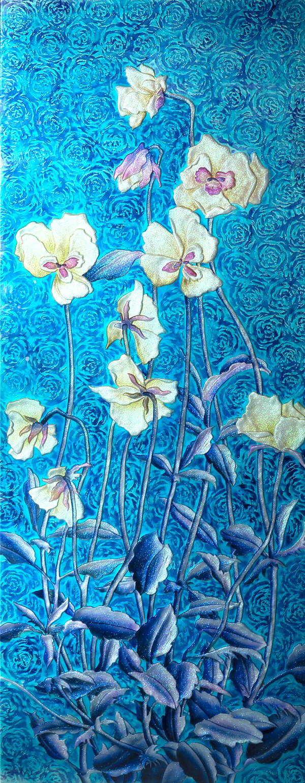 H1035浮雕蘭花
