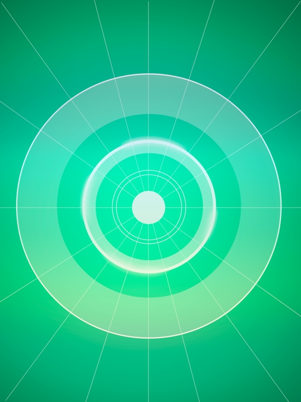 原创青绿同心圆放射几何背景