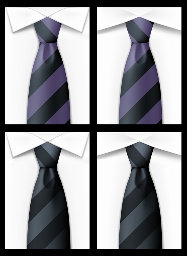矢量衬衫领带