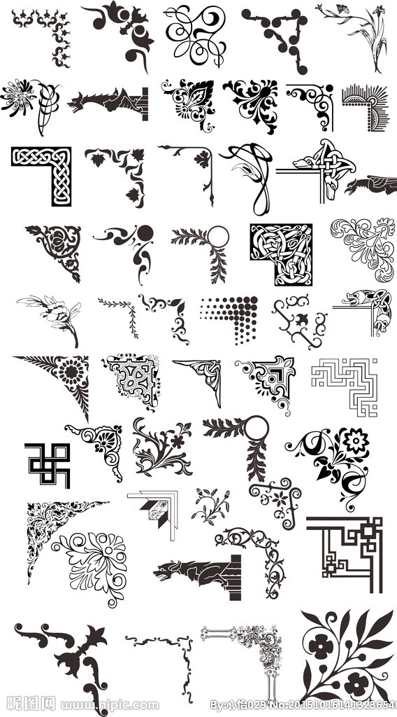 矢量角紋樣