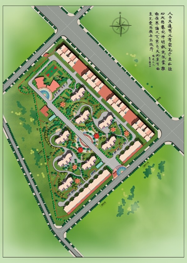 小區(qū)彩色平面圖圖片