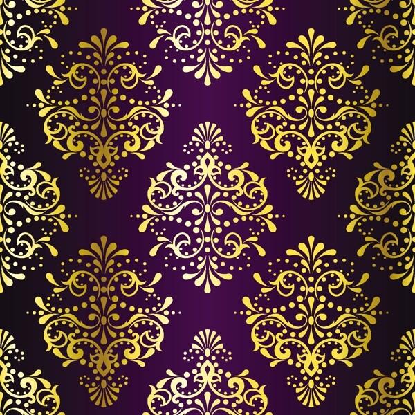無縫金色花紋底紋圖片
