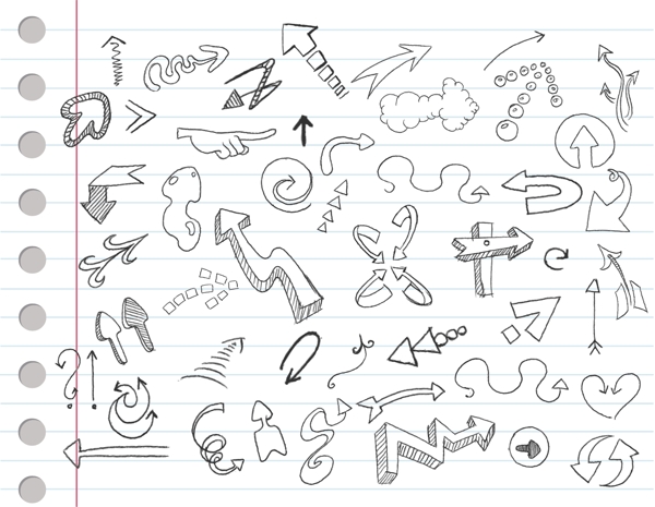 卡通生活用品素描漫畫(huà)矢量圖