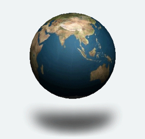 原创动态转动的地球GIF图片