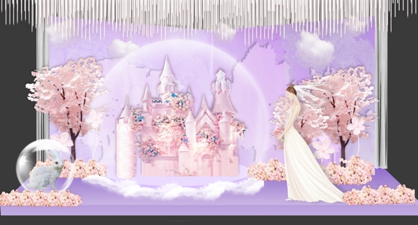 紫色梦幻婚礼效果图