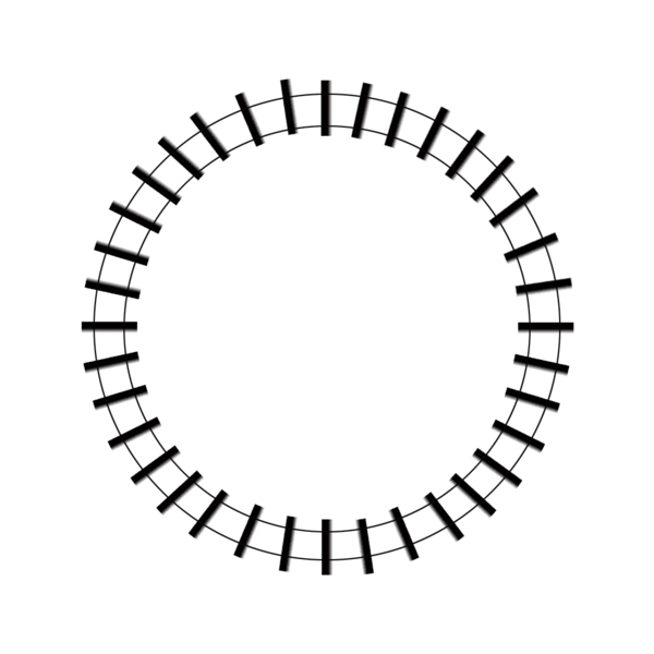 主题公园黑色圆形轨道平面设计元素