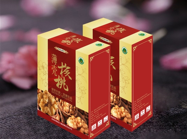 核桃包裝盒展開圖圖片