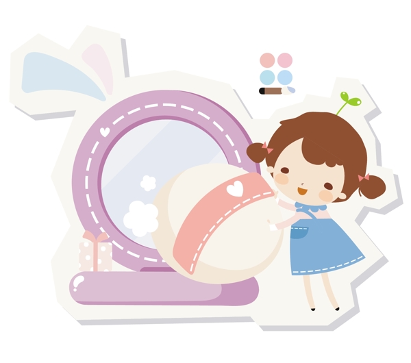 女孩化妝