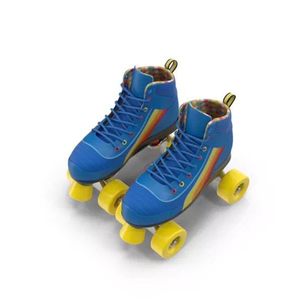 蓝色滑板鞋图片
