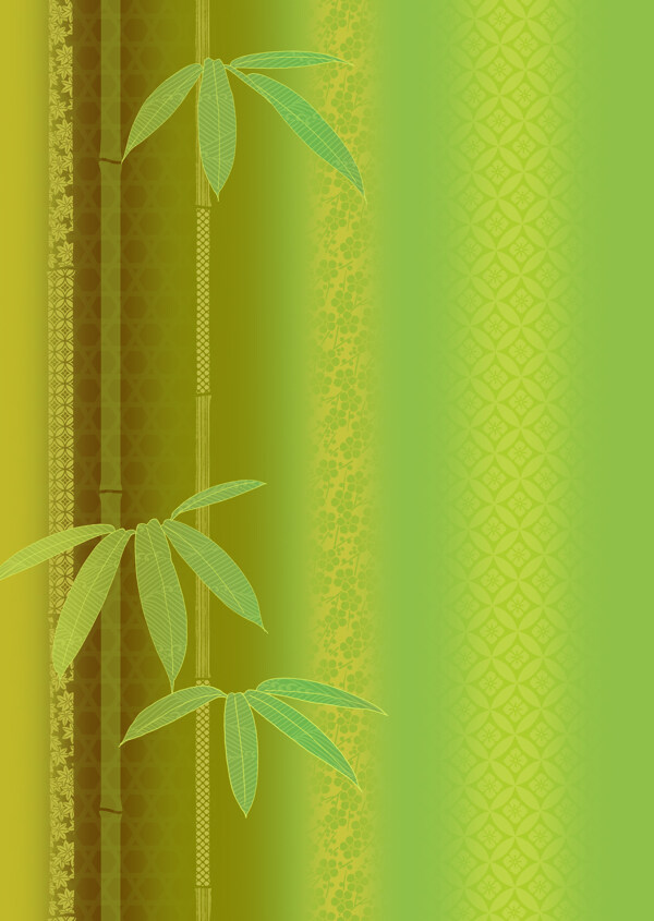 绿色竹子图案背景