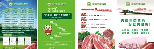 天源生态猪肉海报宣传