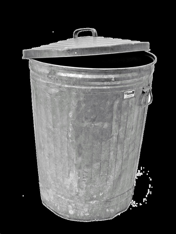 铝制垃圾桶免抠png透明图层素材