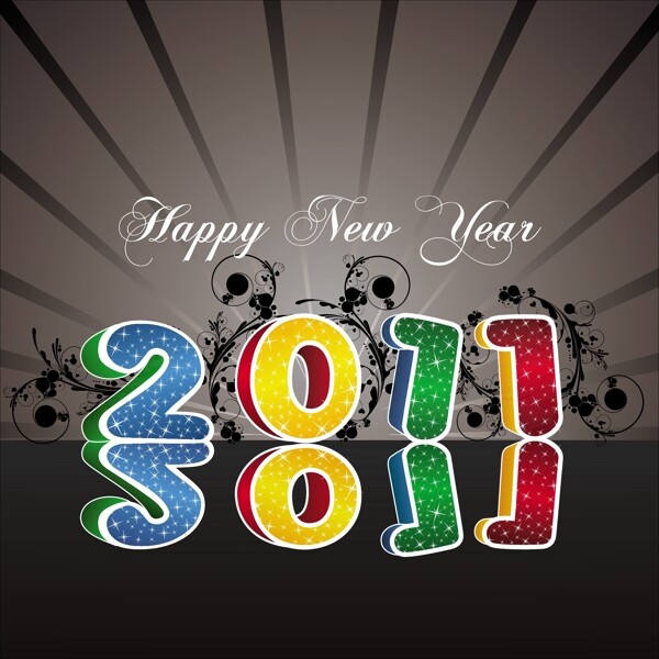 2011新年元旦設(shè)計(jì)矢量素材
