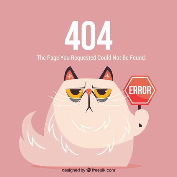 创意404错误页面举红色警示牌